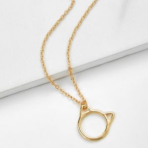 Dainty Cat Gold Necklace